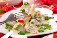 Pangasius se špenátem a brambory